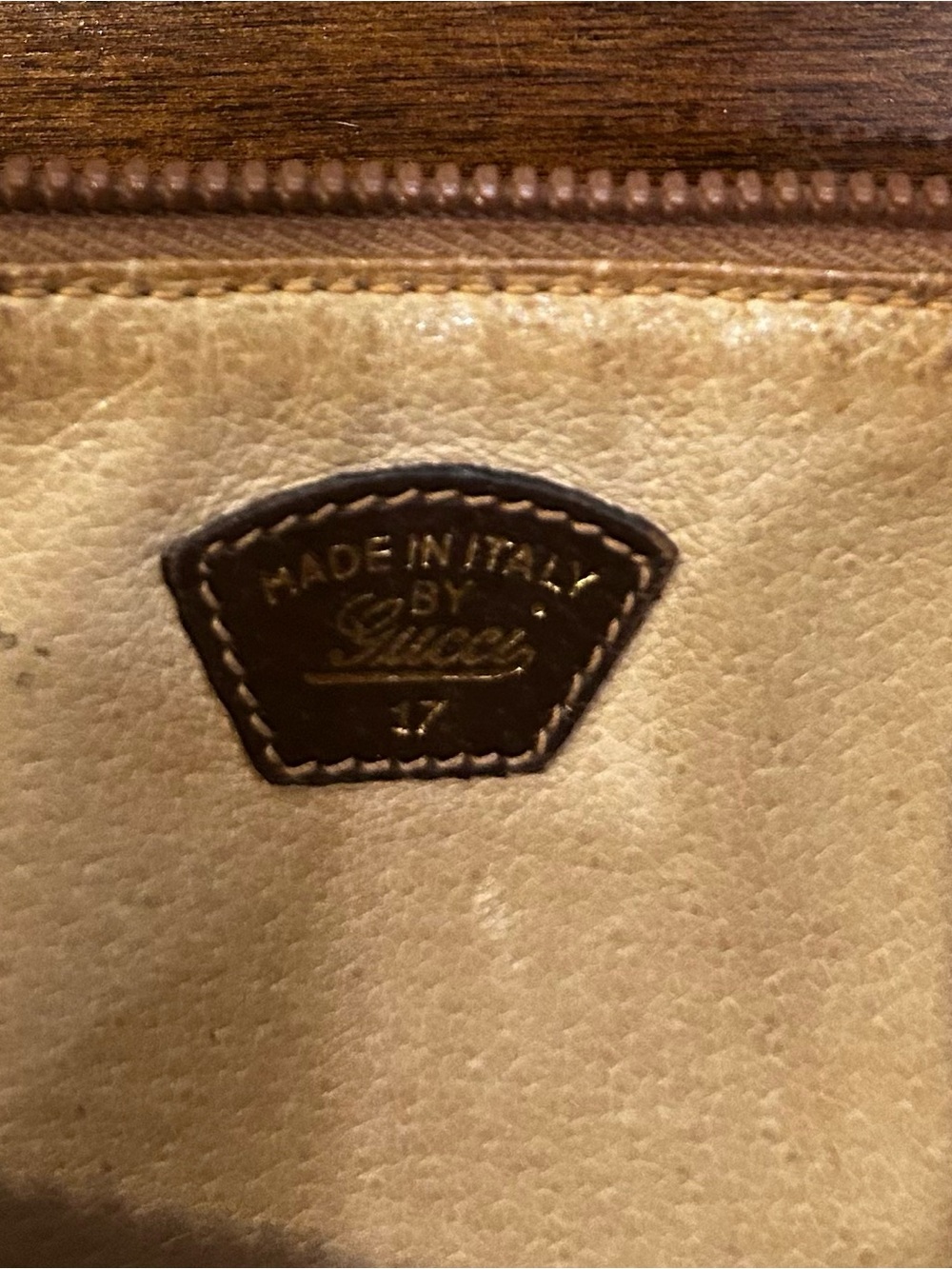 Gucci Beige and Brown GG Canvas Pouch - Picture 5 of 5